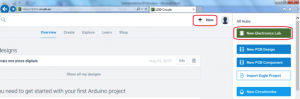 Criando um novo projeto no 123d.circuits.io