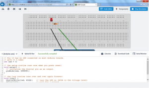 Editor de código para o Arduino no 123d.Circuits.io