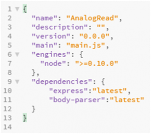 Arquivo JSON de configuração do projeto