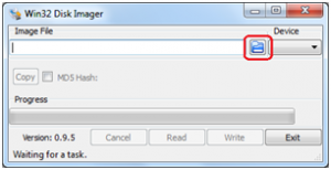 Tela do Win32 Disk Imager