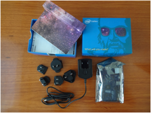 Conteúdo da caixa da Intel Galileo