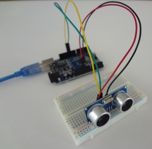 Circuito com o sensro de ultrasom